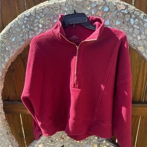 Calia Vibrant Red Sweater with Gold Accents Sz M